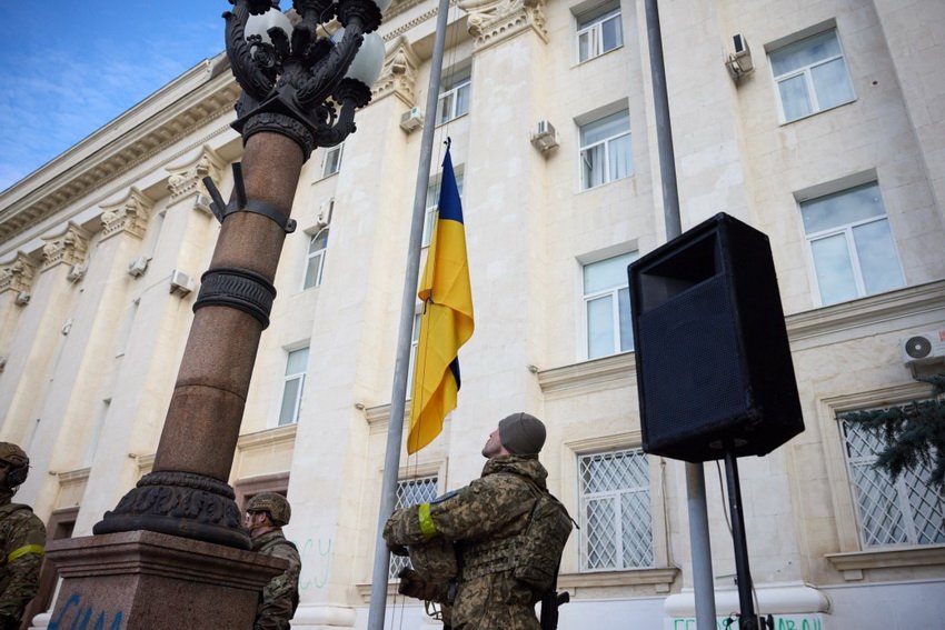Воїни вінницької 59-ї бригади імені Якова Гандзюка підняли прапор України у звільненому від окупантів Херсоні