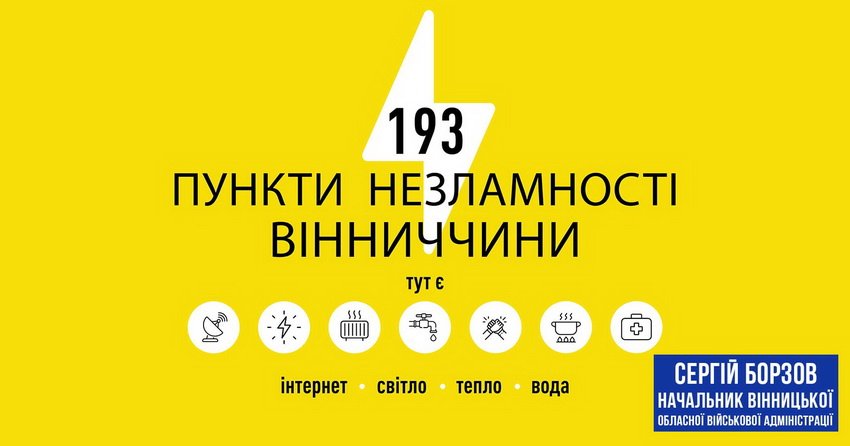 193 «Пункти незламності» вже є на Вінниччині – Сергій Борзов