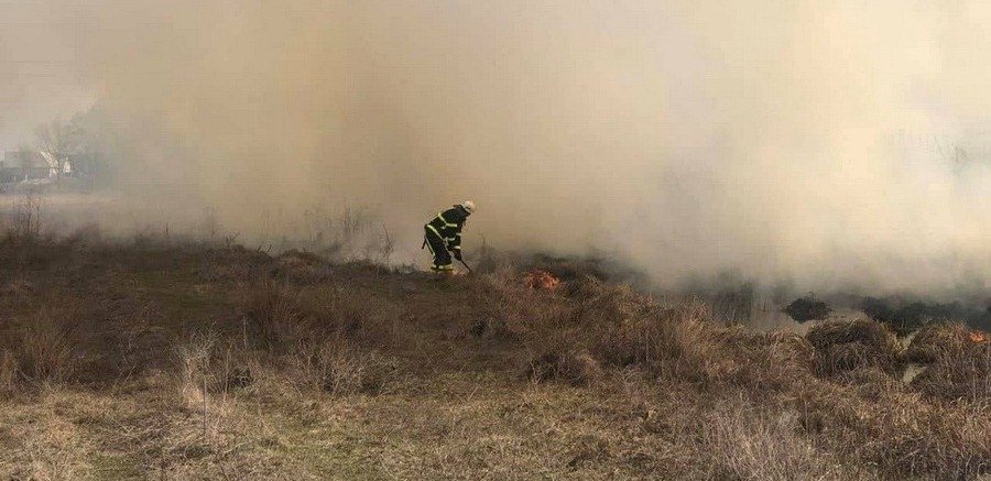 В Винницкой области сгорело 12 гектаров сухой травы