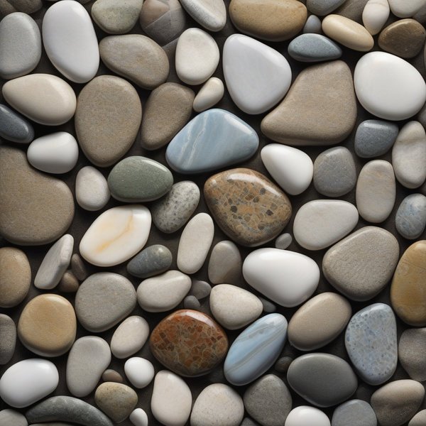 Галька на сітці на підлозі ванної кімнати