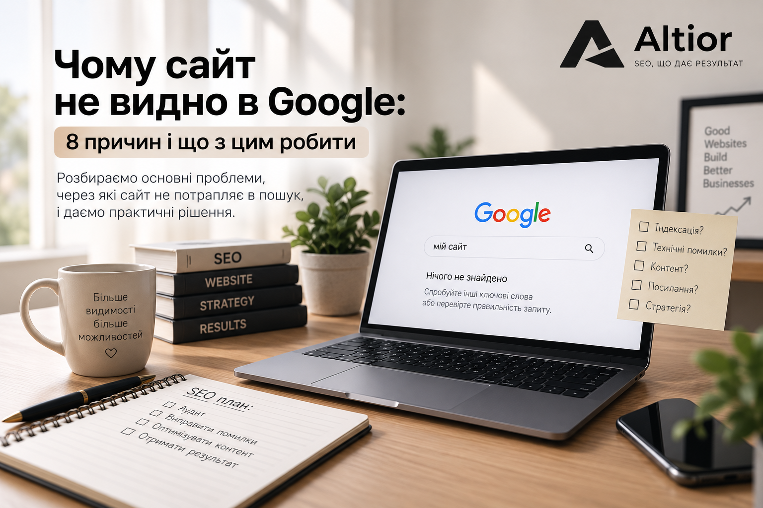  чому сайт не видно в Google